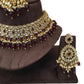 Magenta - Large Size Antique Finish Necklace Set with Earrings - JIG1821 KJ 1122