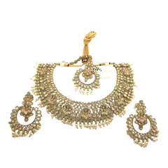 Reverse Stone Choker Necklace set - Bollywood - Weddings - KAJ829 KC 0521