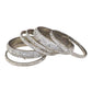 A set of 6 Silver finish Stone Bangles Set - Bollywood, Weddings 7Line R 1022