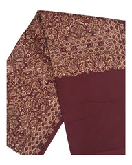 Maroon - Art Wool Handloom Woven Shawl - NTC2202 KY 1022