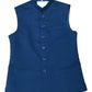 Teal Blue - Rich Suiting Material Indian Mens Waistcoat - Bollywood - DM2301 KJ 1222