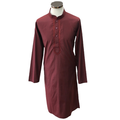 Maroon Cotton Silky Mens Kurta Set - Sangeet Mehendi Haldi KCS1001KY 0921