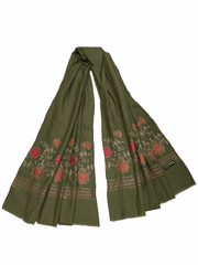 Full size Handloom woven shawl with thread work. ISQ2001 J0920 - Prachy Creations