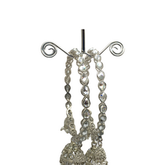 Reverse Stone Silver Finish Zhumki Bangles (Set of 2) - NBA87P 1221