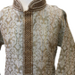Bollywood / Indian weddings - Boys Antique Gold Brocade Gold Kurta set - KCS2215 Rp 0322