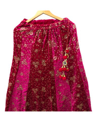 Fuchsia Magenta - Fully Embroidered Velvet Lehnga Skirt only  - Mix N Match - DCB2304 KP 0423