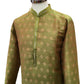 Green Handloom Banarasi Mens Kurta Set - Smart Trousers - 24h Dispatch - JAHAN VJ 0223