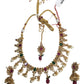Red / Green - Medium Size Necklace Set with Earrings - SLV11KV 0822