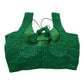 Green - Self Embroidered with Sequence Saree / Lehnga blouse - With Cups - Margin to loosen - UK Stock - AF2221 H 0822