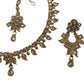 Gold Small Size Choker Necklace set with Earrings - DAJ1915Hp 0622