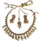Pearl / Neutral - Medium Size Necklace Set with Earrings - SLV07H 0822