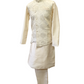 Ivory Gold -  Mens Kurta Set with Rich Brocade Waistcoat  - PALIO JY0322