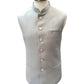 Light Grey - Rich Suiting Material Indian Mens Waistcoat - Bollywood - DM2303 KJ 1222