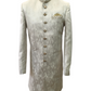Mens Stunning Self Brocade Cream Gold Sherwani with Trousers -  CS-JP033PY 0322