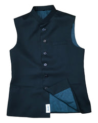 Bottle Green - Rich Suiting Material Indian Mens Waistcoat - Bollywood - DM2302 KJ 1222