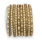 A set of 6 Pearl/ Gold stone Bangles - Bollywood, Weddings, Fancy Dress JAN1840 Vp0519