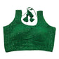 Green - Self Embroidered with Sequence Saree / Lehnga blouse - With Cups - Margin to loosen - UK Stock - AF2221 H 0822