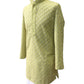 Bollywood / Weddings - Boys Mint Green Pure Cotton Chikan Kurta set - Emperor KP 0822