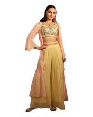 Lemon / Pink -  Ready Made Sharara Set - UK Stock - 24h Dispatch - SHV1005 TC 0922