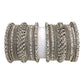 Set of 22 Silver Finish Stone Bangles - Bollywood, Weddings, Fancy Dress D5012 R 1022