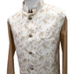 Cream - Banarasi Pure Brocade Mens Waistcoat - Bollywood - KCS2226 KA 0722