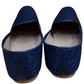 Very comfortable Navy Blue Self Woven Loafer style Mojri - Indian Mens shoes - Mojari, Khossay -  YD2207 C