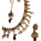 Red / Green - Medium Size Necklace Set with Earrings - SLV11KV 0822