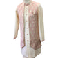 Pink - Long Waistcoat Mens Kurta Set - UK Stock - 24h Dispatch - SANMAN JY 0223