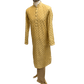 Mens Indian Kurta set in Cream / Gold, for weddings, Bollywood Party ( with Draw stringed trousers) - Innova VY1219 - Prachy Creations