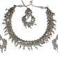 Reverse Stone Indian Fashion Jewellery set - with necklace, earrings and Tika MY8826 KP0719 - Prachy Creations