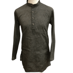 Mens Indian Dhoti Kurta Top in Brown, Thigh Length, for weddings, Bollywood Party  - Alamgir R1219 - Prachy Creations