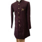 Wine Soft Sherwani Style Mens Kurta Set - UK Stock - 24h Dispatch - OMNI TV 0223