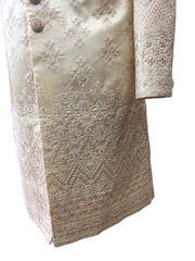 Stunning Off White /. Cream Sherwani with Pastel Embroidery - AC2201 CV0422