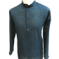 Mens Indian Dhoti Kurta Top in Teal, Thigh Length, for weddings, Bollywood Party  - Alamgir R1219 - Prachy Creations