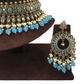 Light Sky Blue Large Choker Necklace set with matching Earrings - SMA2111KC 1021