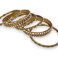 A set of 6 Pearl/ Gold stone Bangles - Bollywood, Weddings, Fancy Dress JAN1840 Vp0519