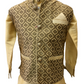Bollywood / Indian weddings - Boys Antique Gold Brocade Waistcoat and Gold Kurta set - KCS2212KY 0322