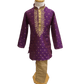 Boys Purple Indian Churidar Set - Handloom Benarasi  -  Bollywood Party Weddings - CKB-VL1913 KT1209 - Prachy Creations