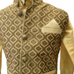 Bollywood / Indian weddings - Boys Antique Gold Brocade Waistcoat and Gold Kurta set - KCS2212KY 0322