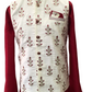 Maroon / Cream -  Mens Kurta Set with Rich Brocade Waistcoat  - MOHRA TT0322
