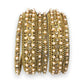 A set of 6 Pearl/ Gold stone Bangles - Bollywood, Weddings, Fancy Dress JAN1861 Vp0519
