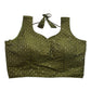 Green - Self Embroidered with Sequence Saree / Lehnga blouse - With Cups - Margin to loosen - UK Stock - AF2220 H 0822