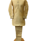 Bollywood / Indian weddings - Boys Antique Gold Brocade Waistcoat and Gold Kurta set - KCS2212KY 0322