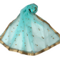 Ladies Net Dupatta with Gold Lace Border - Mix N Match -  HSK2101 Tp0621