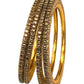 Set of 4 Antique Gold Stone Bangles Set - Bollywood, Weddings D6022 Tp 1022
