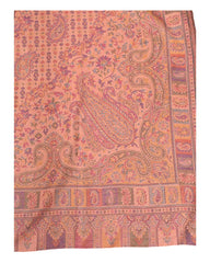 Peach - Soft Art Wool Handloom Woven Shawl - UK Stock - 24hr - NTC2209 KT 1022