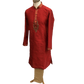 Mens Indian Kurta set in Red, for weddings, Bollywood Party ( with Draw stringed trousers) - Innova VV1219 - Prachy Creations