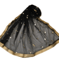 Ladies Net Dupatta with Gold Lace Border - Mix N Match - HSK2101 Tp0621 - Prachy Creations