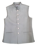 Light Grey - Rich Suiting Material Indian Mens Waistcoat - Bollywood - DM2303 KJ 1222 - Prachy Creations