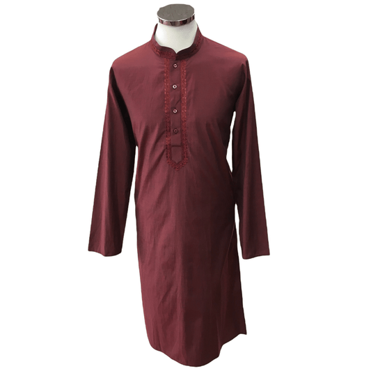 Maroon Cotton Silky Mens Kurta Set - Sangeet Mehendi Haldi KCS1001KY 0921 - Prachy Creations